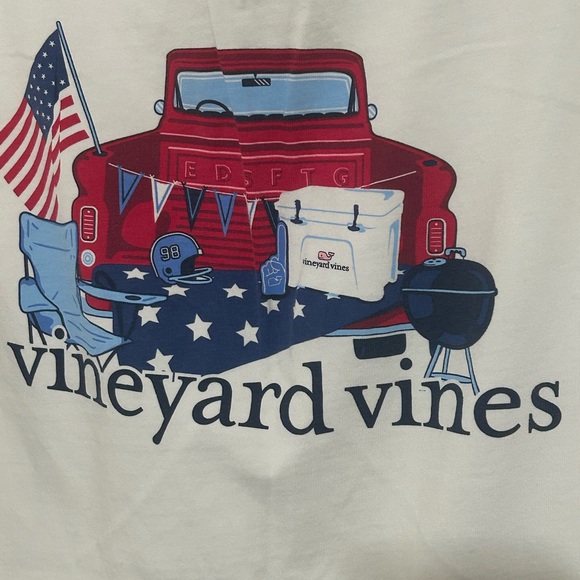 Vineyard Vines Other - Vineyard Vines Red Truck Tee with American Flag